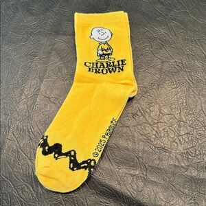 Peanuts Socks Yellow, NEW, size OS, Charlie Brown
